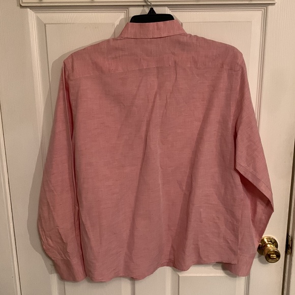 UNTUCKIT Men’s Long Sleeve Cotton and Linen Blend Shirt Size Large - Picture 2 of 8